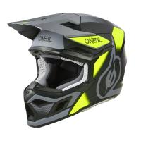 Oneal Шлем кроссовый 3Series Neon Vision V.24 серый/желтый в Калиниграде