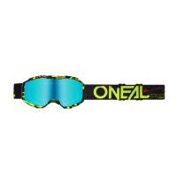 Oneal Маска кроссовая детская B-10 Attack V.24, желтый, иридиевые линзы в Калиниграде