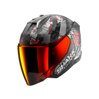 Shark Шлем Skwal I3 Jet Hellcat Mat Black/Chrome/Red в Калиниграде