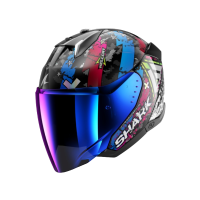 Shark Шлем Skwal I3 Jet Hellcat Black/Chrome/Blue в Калиниграде