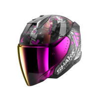 Shark Шлем Skwal I3 Jet Hellcat Mat Black/Chrome/Violet в Калиниграде