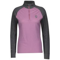 Scott Термокофта женская  Zip Defined Merino dark grey melange/cassis pink в Калиниграде