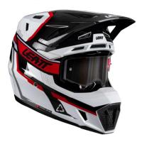 Leatt Шлем кроссовый  7.5 V26 White-Red + очки Velocity 4.5 в Калиниграде