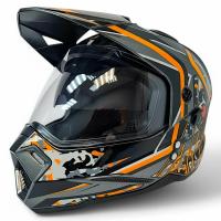 AIM Шлем кросс/эндуро JK802S Orange/Grey/Black в Калиниграде