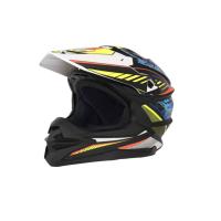 Desment Шлем кроссовый Raptor White-Yellow-Blue graphic в Калиниграде