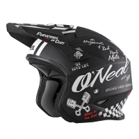 Oneal Шлем открытый Slat Torment Черный/Белый Матовый в Калиниграде