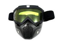 Scout маска MZ-1 оправа черная, линза желтая с защитой лица в Калиниграде