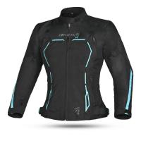 Dimox Мотокуртка текстиль Margo Women Black/Turquoise в Калиниграде