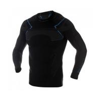 Brubeck футболка мужская длинный рукав Thermo Nilit Heat, черный/голубой в Калиниграде