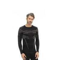 Brubeck Футболка мужская зональная дл. рукав DRY черный-графит в Калиниграде