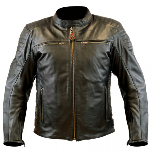 MCP Мотокуртка кожаная Stripe Черный в Калиниграде