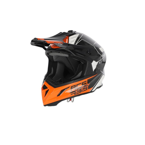 Acerbis Шлем Steel Carbon White/Orange в Калиниграде