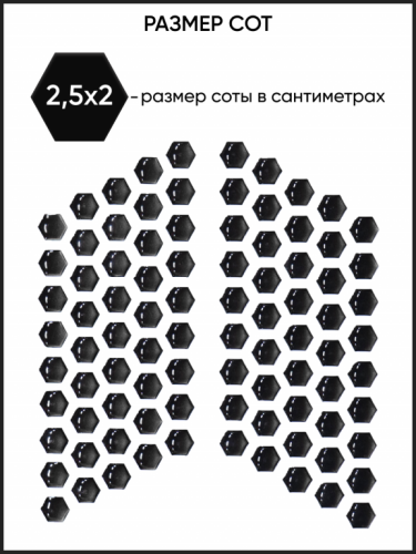 Motolike Наклейки на бак Соты Черные в Калиниграде